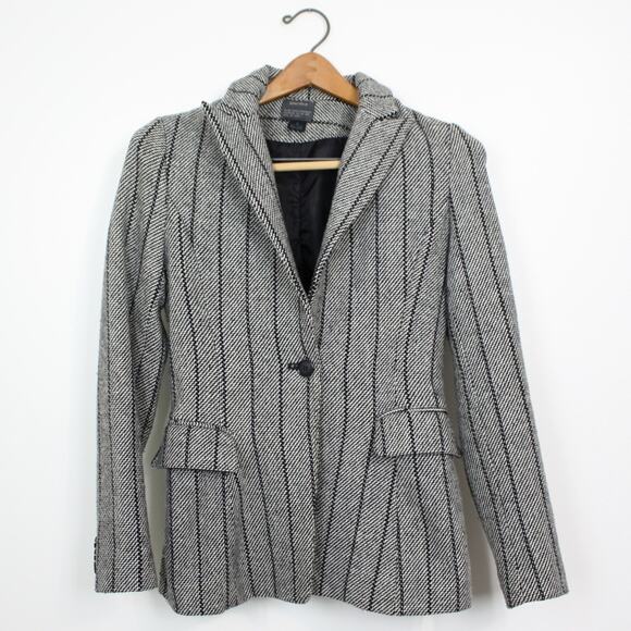 Vintage Jackets & Blazers - Vtg 80s Biancafive Power Suit Jacket Women's Size Small Gray